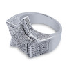 Men Hip Hop Iced Diamond Star Ring