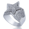 Men Hip Hop Iced Diamond Star Ring