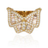 Men Hip Hop Iced Diamond Butterfly Ring