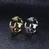 Hip Hop Colorful Stone Wedding Band for Men