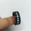 4.5ct Round Cut White Sapphire Eternity Band in Black Gold