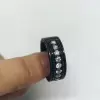 4.5ct Round Cut White Sapphire Eternity Band in Black Gold