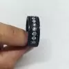 4.5ct Round Cut White Sapphire Eternity Band in Black Gold