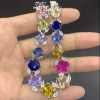 75ctw Multi-color Sapphire Statement Bracelet