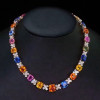 114ctw Multi-color Sapphire Statement Necklace