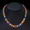 114ctw Multi-color Sapphire Statement Necklace