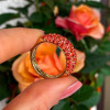 7MM Wide Multicolor Sapphire Paved Wedding Band