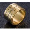 Calendar Spinner Arabic Digital Titanium Steel Men's Ring Band