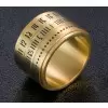 Calendar Spinner Arabic Digital Titanium Steel Men's Ring Band