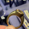8ct Cushion Cut Yellow Sapphire Ring for Men in Gold