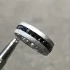 Round Cut Black Sapphire Eternity Band for Men