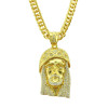 Men's Gold Jesus Necklace