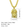 Men's Gold Jesus Necklace