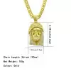 Men's Gold Jesus Necklace
