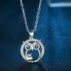 Handmade 925 Sterling Silver Owl Necklace