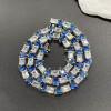 65ctw Pear Cut Blue Sapphire Statement Necklace