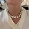 240ctw Round Cut White Sapphire Statement Necklace