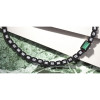 5.3ct Emerald Cut Emerald Enamel Necklace