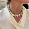 240ctw Round Cut White Sapphire Statement Necklace