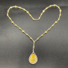 26.95ct Pear Cut Yellow Sapphire Pendant Necklace