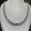 10MM Round Cut White Sapphire Tennis Necklace