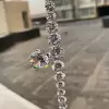 40ctw Round Cut White Sapphire Tennis Necklace