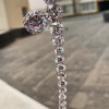 40ctw Round Cut White Sapphire Tennis Necklace