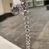 40ctw Round Cut White Sapphire Tennis Necklace