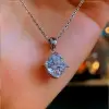 4ct Brilliant Cushion Cut Diamond Necklace