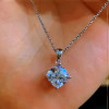 4ct Brilliant Cushion Cut Diamond Necklace