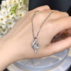 Fashion Twist Halo Diamond Pendant Necklace