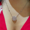 Round Cut Created Diamond Pendant Necklace