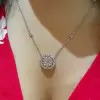Round Cut Created Diamond Pendant Necklace