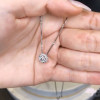 2.5ct Round Cut White Sapphire Classic Pendant Necklace