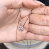 2.5ct Round Cut White Sapphire Classic Pendant Necklace