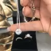 2.5ct Round Cut White Sapphire Classic Pendant Necklace