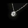 2.5ct Round Cut White Sapphire Classic Pendant Necklace