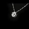 2.5ct Round Cut White Sapphire Classic Pendant Necklace