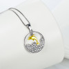Handmade Dolphin Necklace Disc Circle Pendant