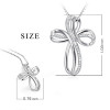 Handmade Sterling Silver Infinity Cross Pendant Necklace