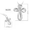 Handmade Sterling Silver Infinity Cross Pendant Necklace