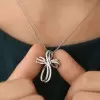 Handmade Sterling Silver Infinity Cross Pendant Necklace