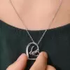 Handmade Sterling Silver Mom&Baby Horse Necklace