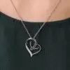 Handmade Sterling Silver Mom&Baby Horse Necklace