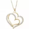 Handmade Interlocking Hearts Pendant Sterling Silver Necklace