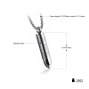 Stainless Steel Men's Bullet Pendant Necklace
