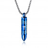 Stainless Steel Men's Bullet Pendant Necklace