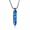 Stainless Steel Men's Bullet Pendant Necklace