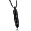 Stainless Steel Men's Bullet Pendant Necklace
