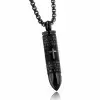 Stainless Steel Men's Bullet Pendant Necklace